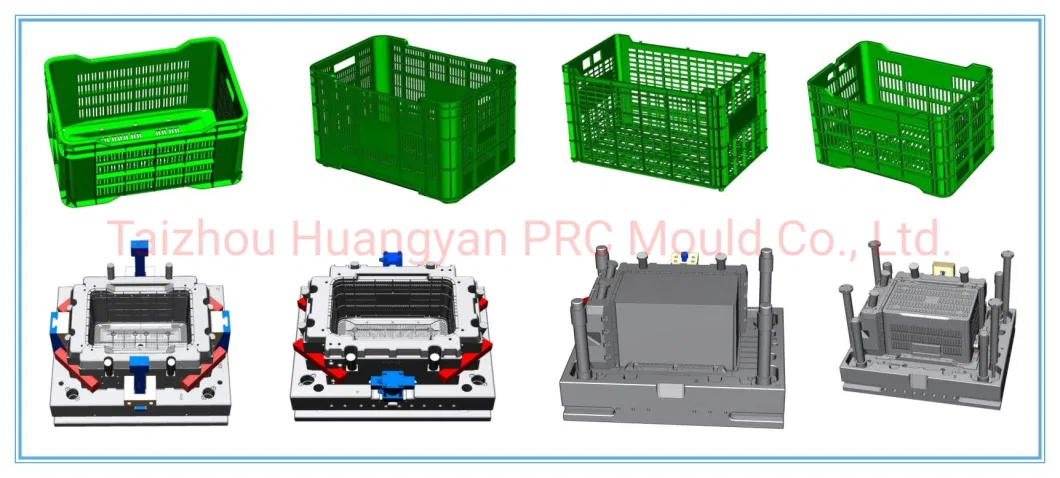 Automatic Plastic Injection Transport Turnover Tool Meat Vegetable Seafood Fruit Milk Pepsi Beer Container Crate Box Mold Mould 718h P20 Metal